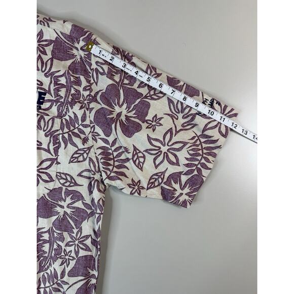 VTG 2003 OP Hawaiian Aloha Shirt XL Red USA Sailing Regatta Tropical Floral Y2K - Picture 10 of 13